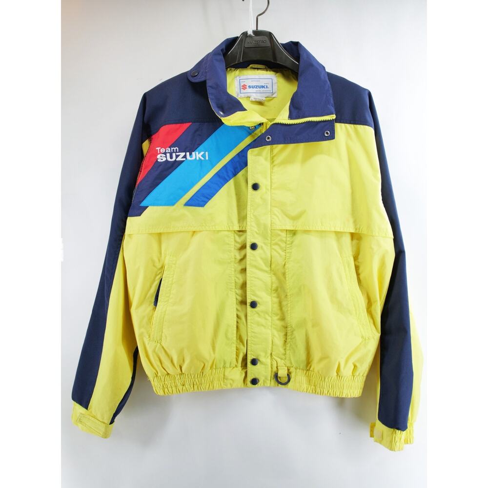 Vintage Team Suzuki Jacket Mens Medium Yellow Jacket Winter Coat Parka 90s Y2K